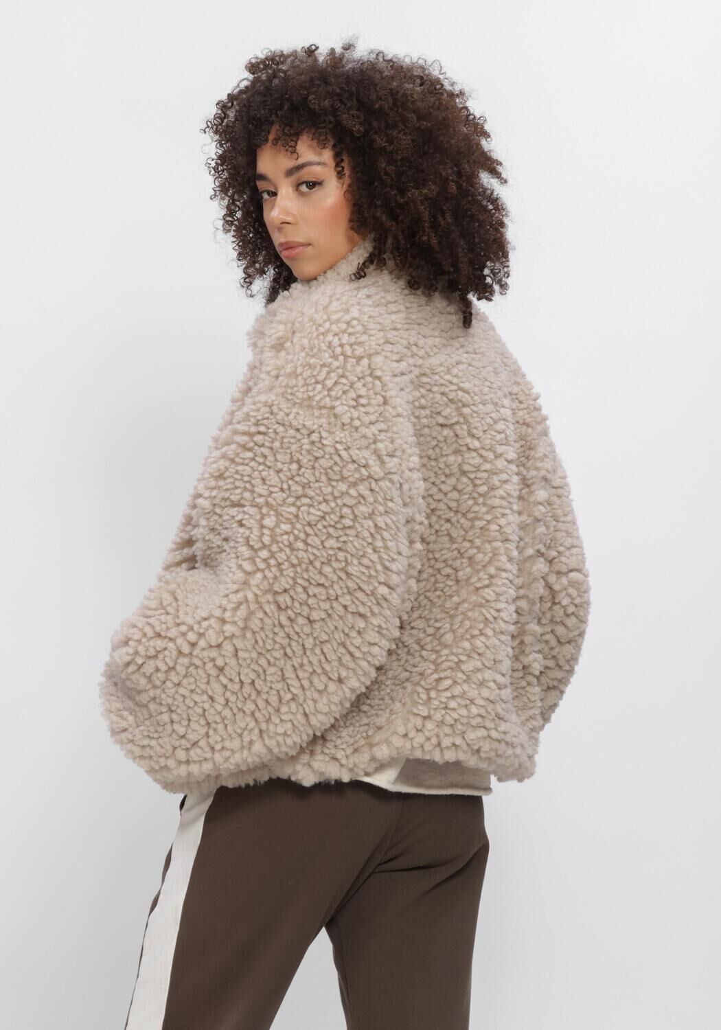Beige PENN & INK Teddy jas W26C384 - large