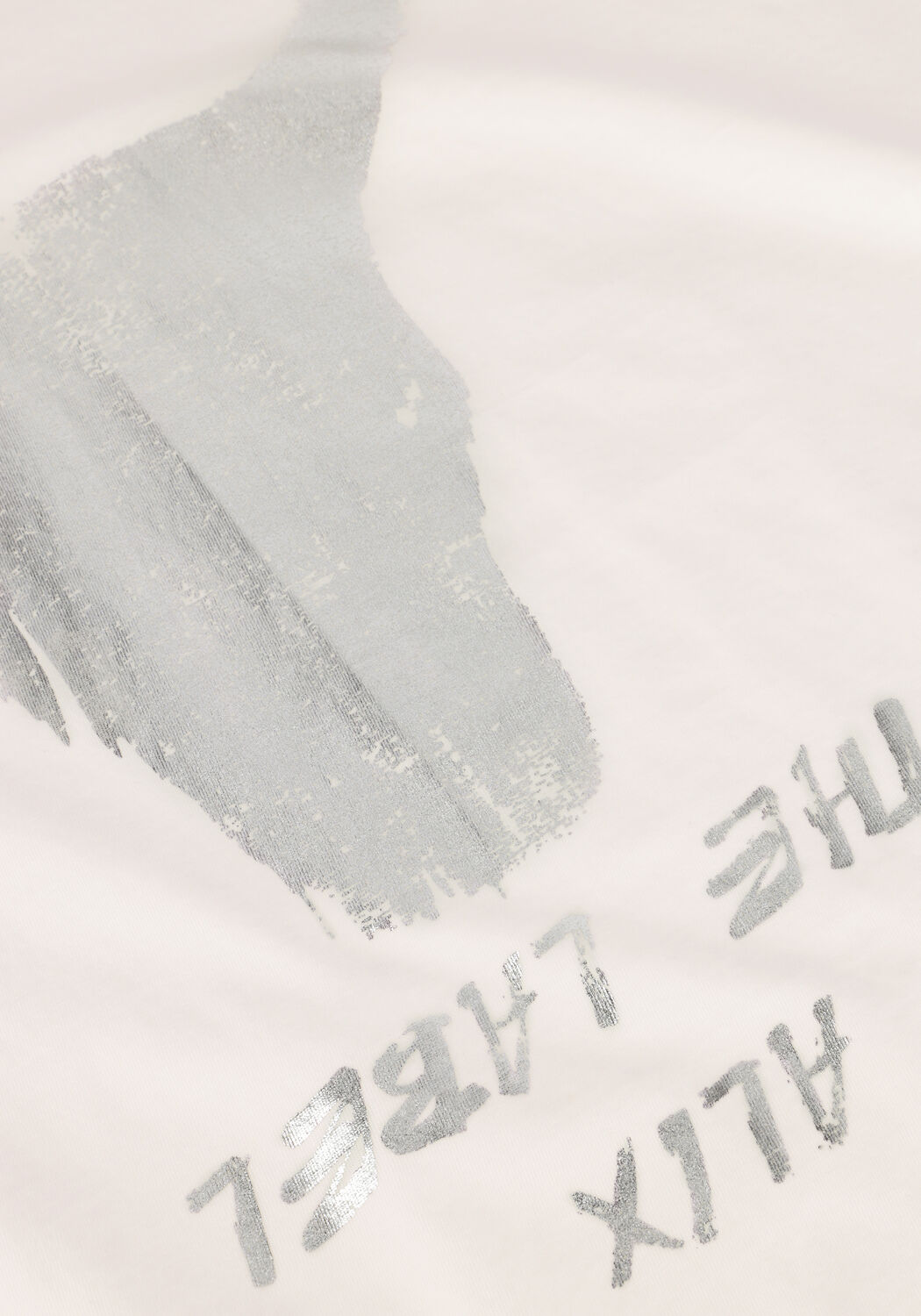 Witte ALIX THE LABEL T-shirt LADIES KNITTED SILVER BULL T-SHIRT - large