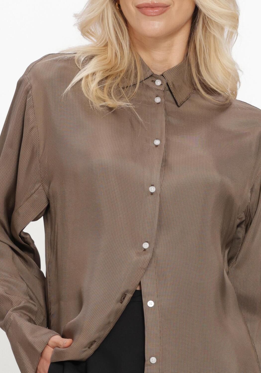 Bruine ROHE T-shirt RELAXED SHAPED SHIRT - large