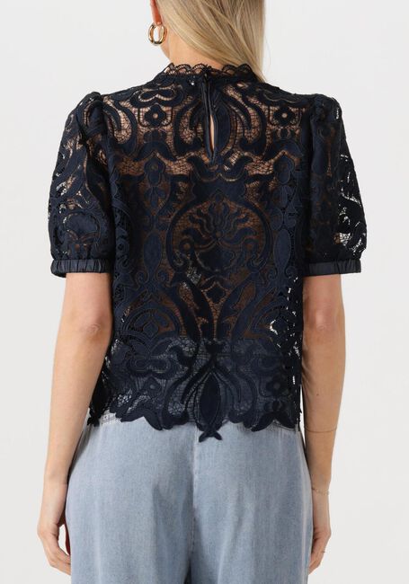 Donkerblauwe SUMMUM Top SHORT SLEEVE TOP LACE - large