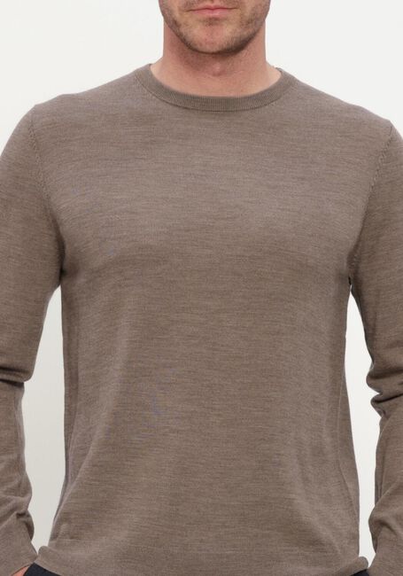 Bruine PROFUOMO Trui PULLOVER CREW NECK EXTRAFINE MERINO - large