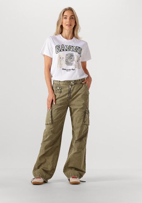 Witte GANNI T-shirt T4237 - large
