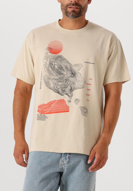 Beige PEAK PERFORMANCE T-shirt M GRAPHIC TEE - large