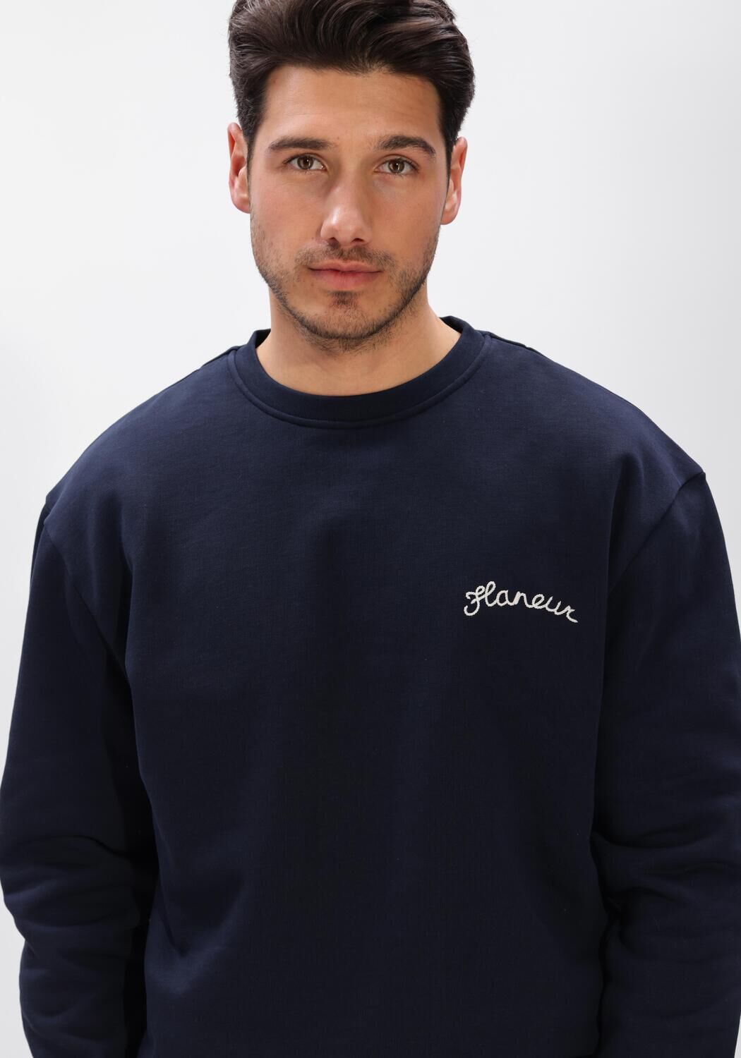 Donkerblauwe FLANEUR Sweater SIGNATURE SWEATER - large