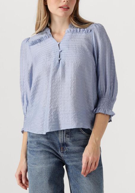 Lichtblauwe CO'COUTURE Blouses CHARLIECC FRILL SS SHIRT - large