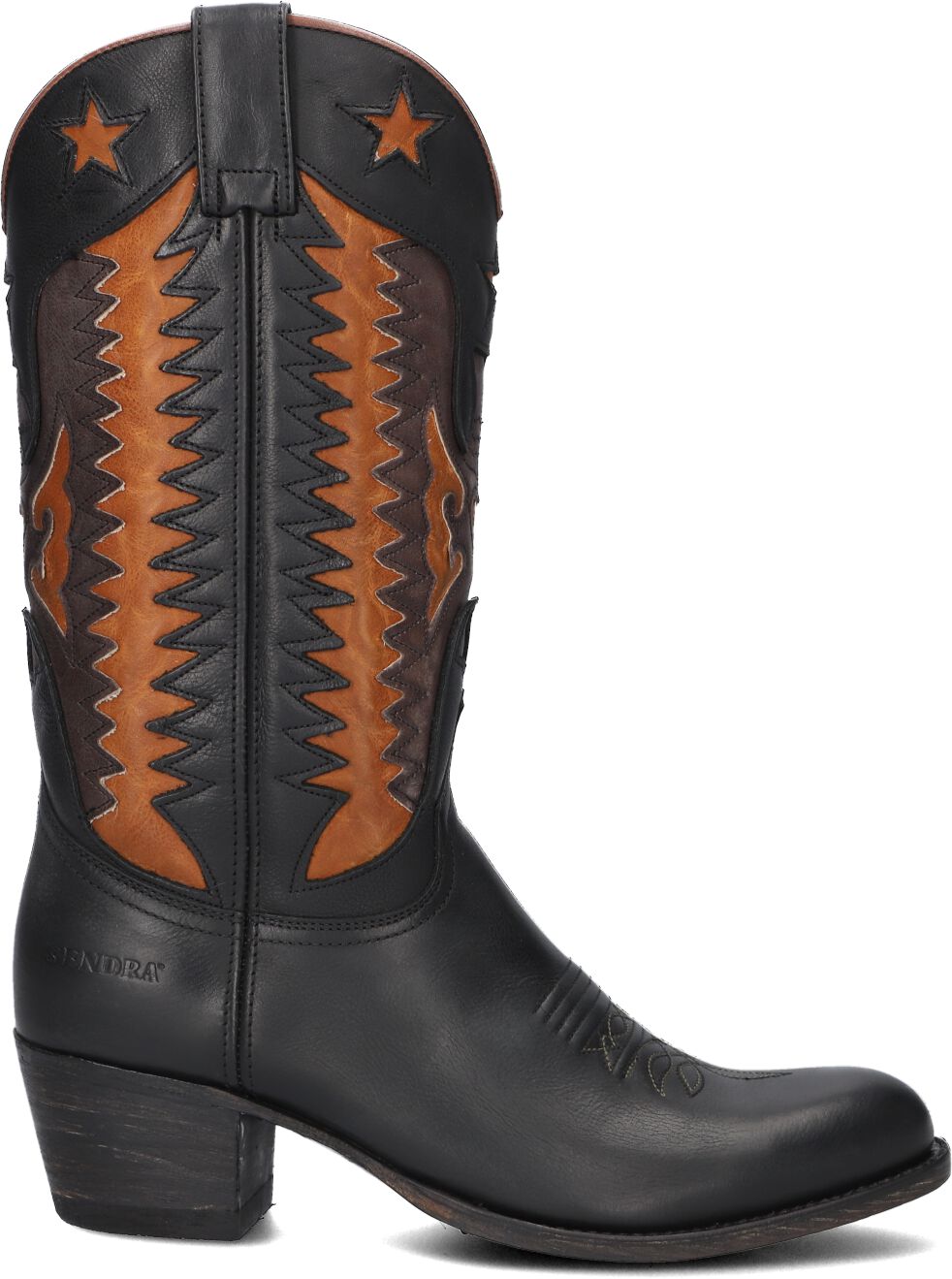 Sendra Cowboylaarzen Dames 14144, Maat: 37, Materiaal: Leer, Kleur: Zwart