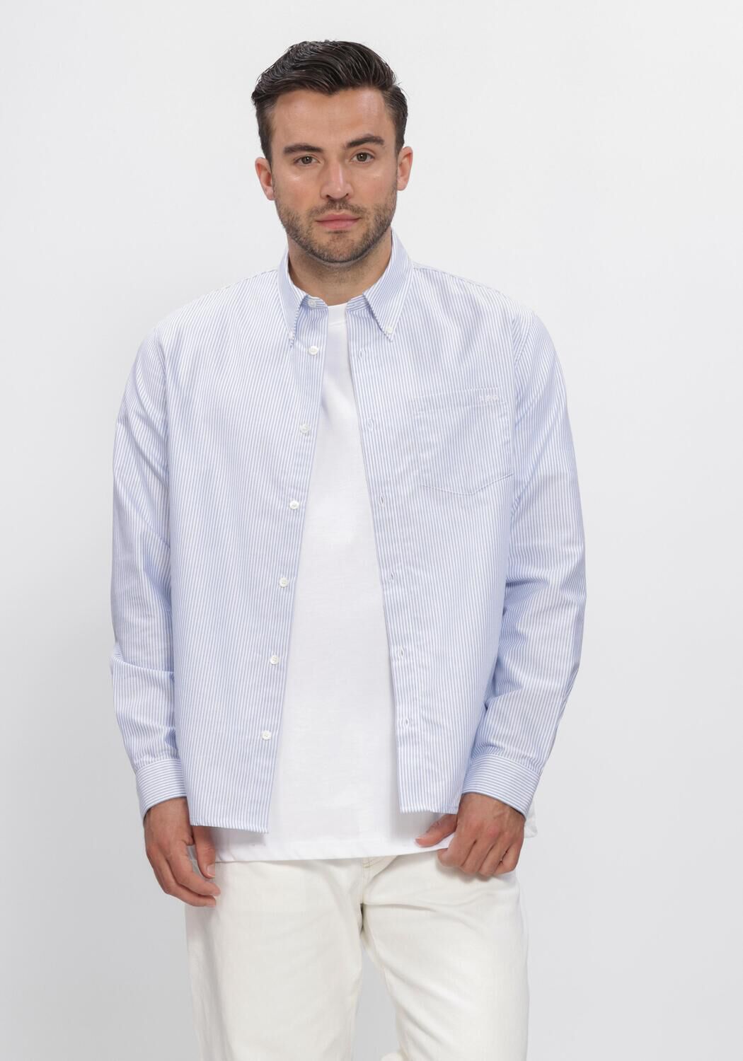 Grijze CP COMPANY Overshirts OVERSHIRT OVERSHIRT IN COTTON/LINEN - large