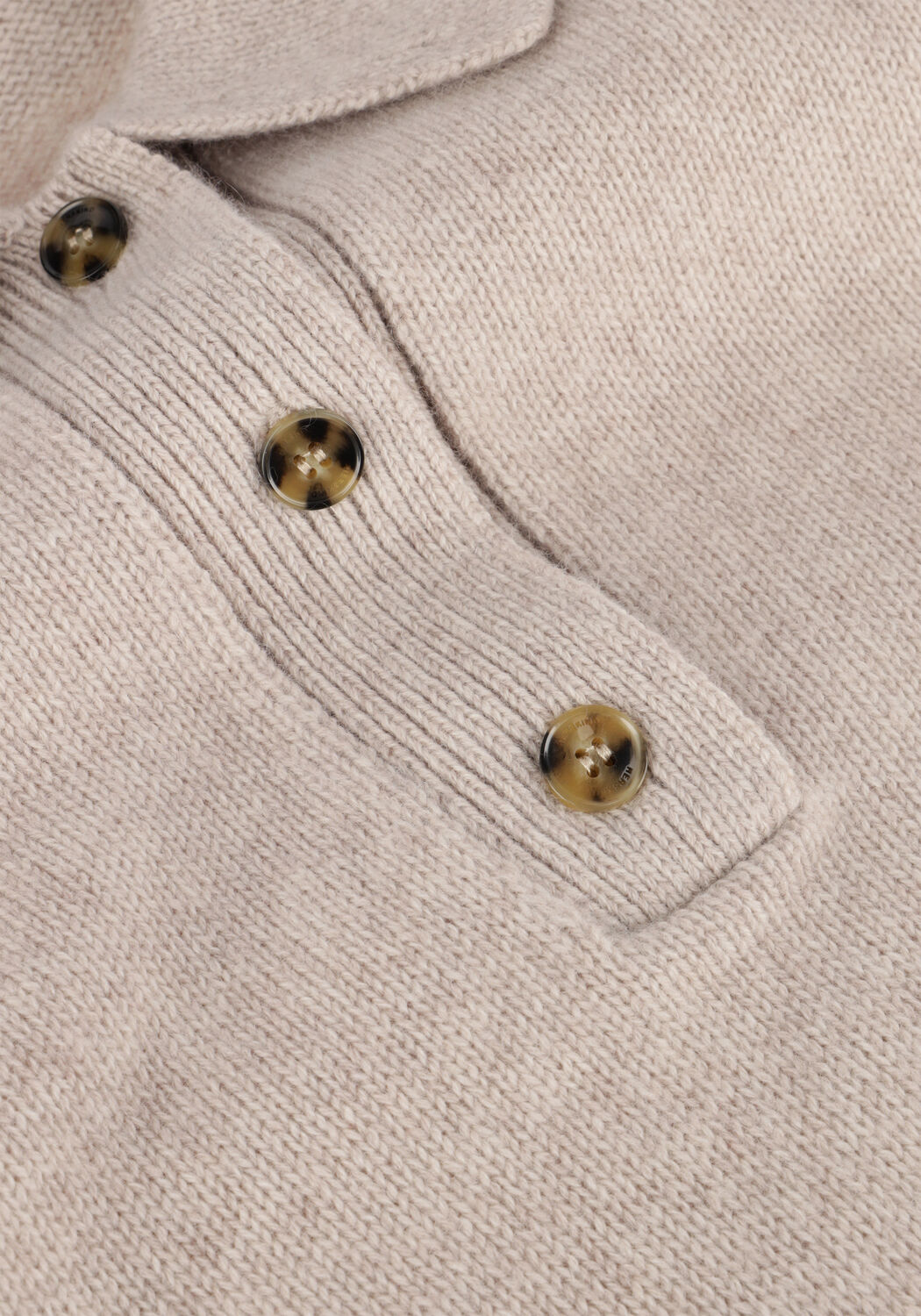 Creme HERSKIND Top ALBERTO KNIT POLO BLOUSE - large