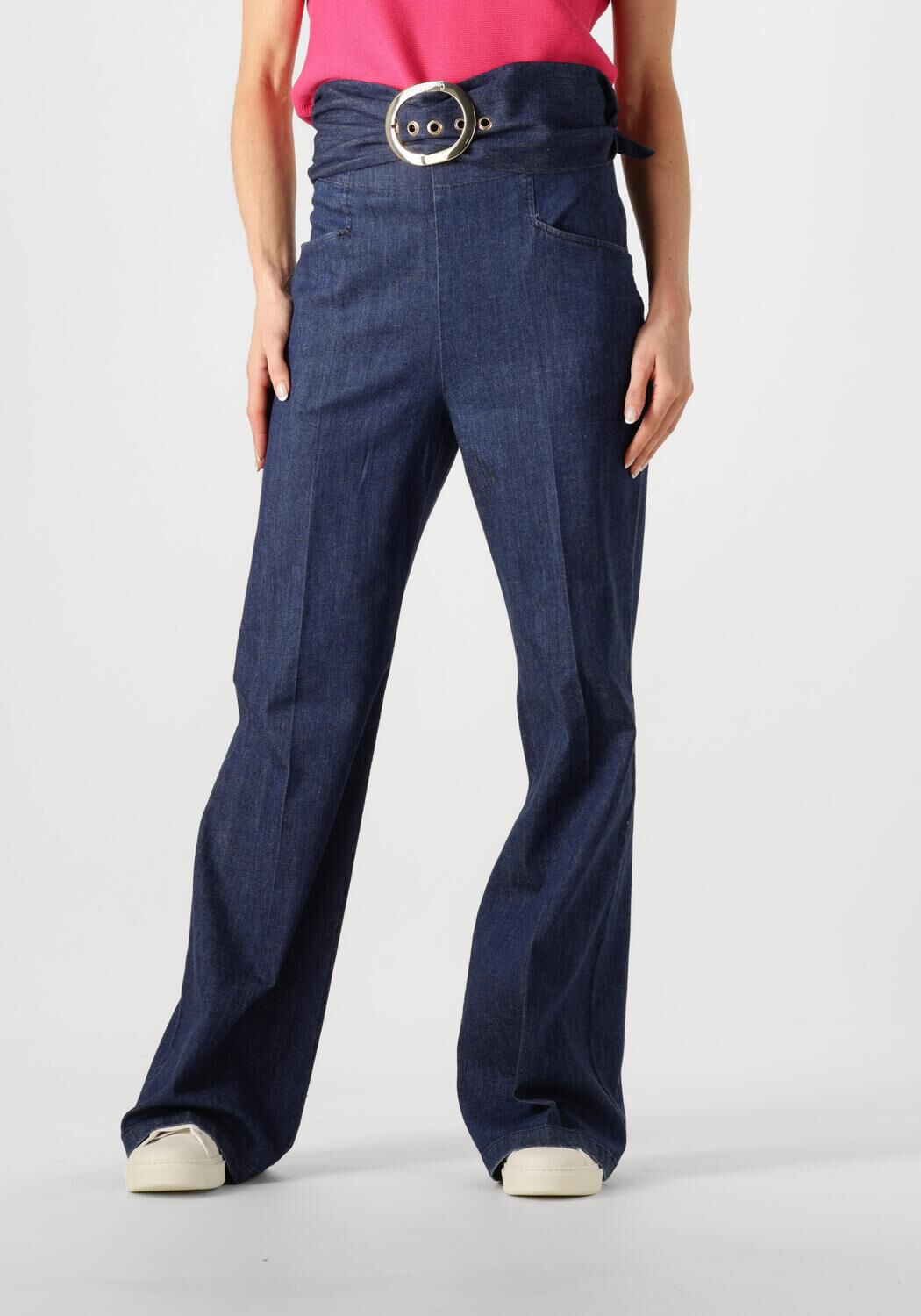 Caroline Biss Wijde Broek Dames 1501, Maat: 42, Kleur: Blauw