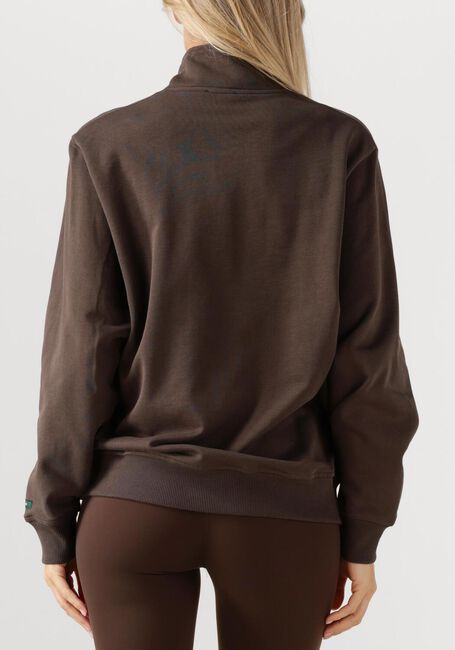 Bruine MERCER AMSTERDAM Sweater THE MERCER QUARTER ZIP CONTRAST - large