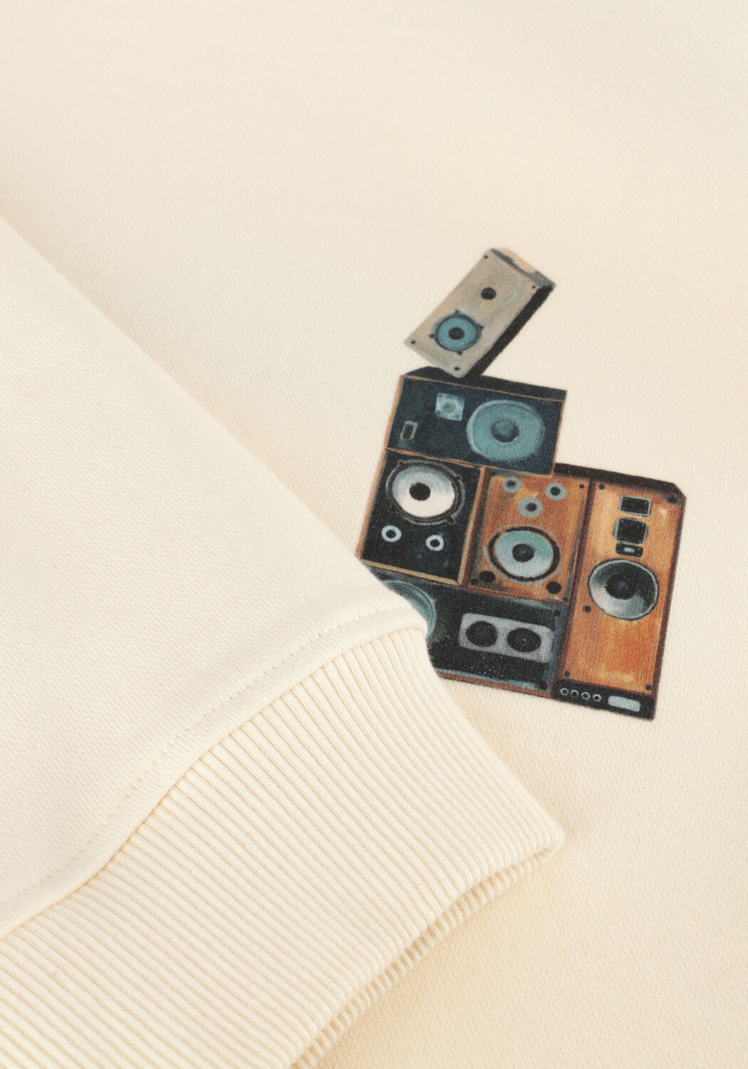 Creme FILLING PIECES Sweater SWEATSHIRT SPEAKER WALL - large