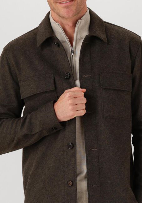 Bruine PROFUOMO Overshirt OVERSHIRT CUTAWAY KNITTED - large