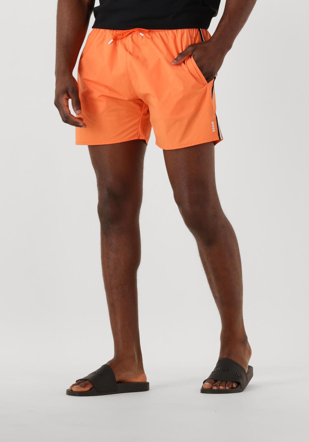Boss Black Zwembroek Heren Iconic, Maat: L, Kleur: Oranje