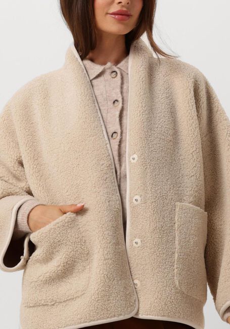 Zand KNIT-TED Leren jas JOKO - large
