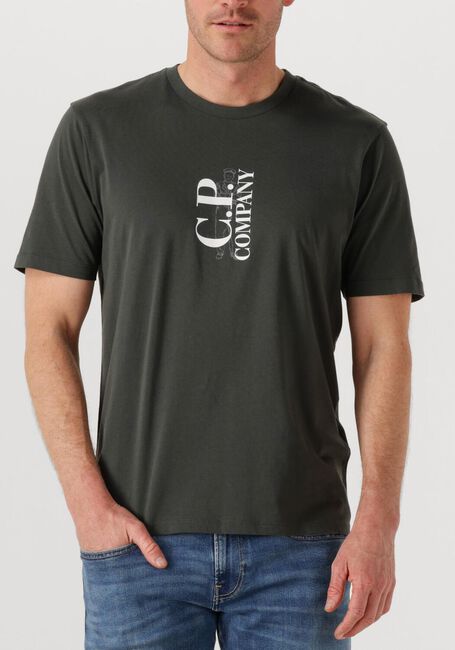 Donkergrijze CP COMPANY T-shirt T SHIRTS SHORT SLEEVE IN JERSEY 30/1 - large