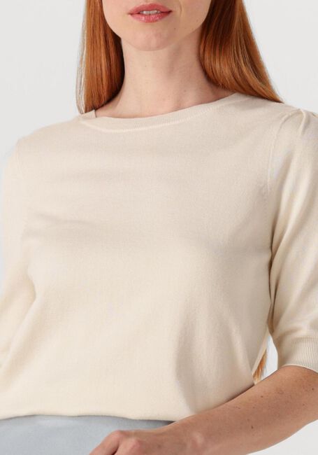 Ecru SUMMUM Trui SHORT SLEEVE SWEATER - large