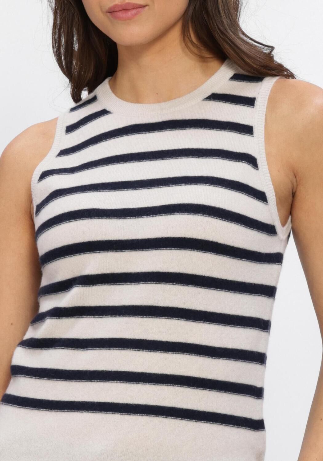 Gebroken wit LUISA CERANO Top RINGEL TOP AUS KASCHMIR-MIX - large