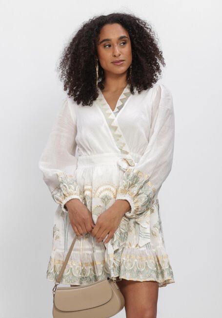 Witte GREEK ARCHAIC KORI Mini jurk S6K-4073174 - large