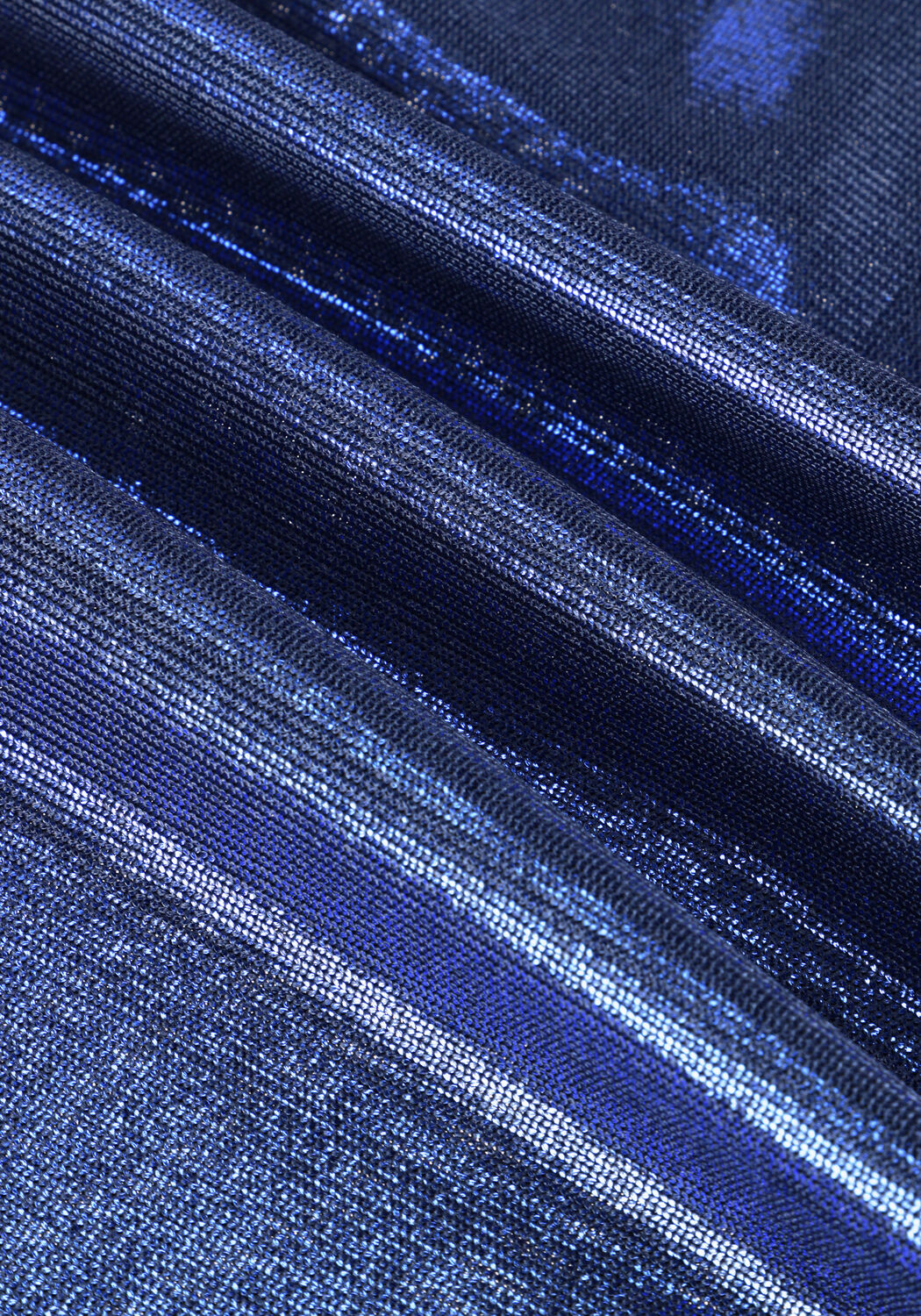 Blauwe MOS MOSH Top MMNIVOLA O-NECK METALLIC TEE - large