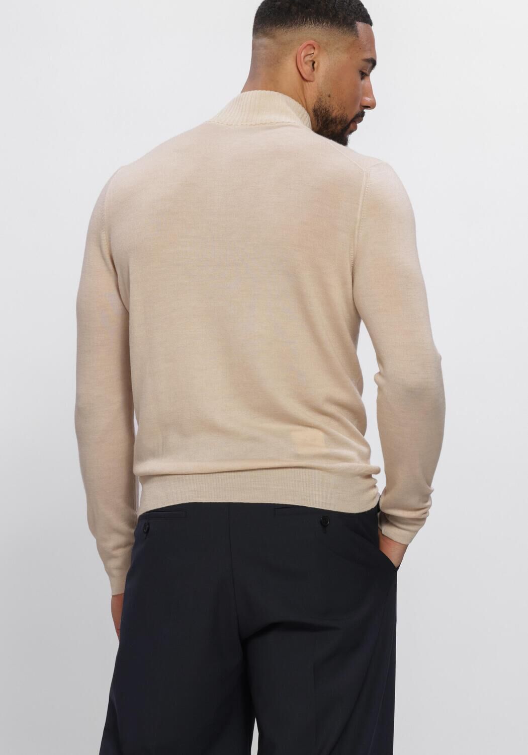 Beige GRAN SASSO Trui MOCK ZIP - large