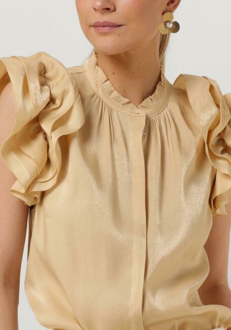 Beige AAIKO Blouses GEZANA SHIMMERY VIS 355 - large