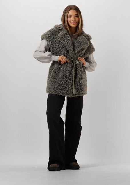 Grijze SUMMUM Trui ROUND NECK SWEATER SOFT VISCOSE POLYAMIDE KNIT - large