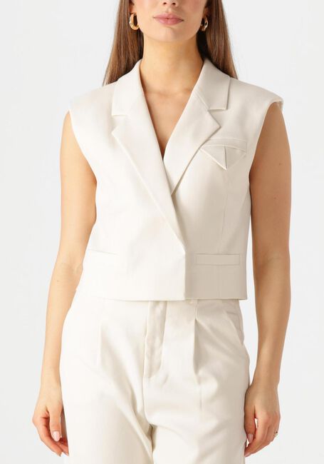 Ecru COPENHAGEN MUSE Gilet CMTAILOR-SHORT WAISCOAT - large