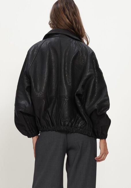 Zwarte ALTER EGO Leren jas MARLEY LEATHER JACKET - large