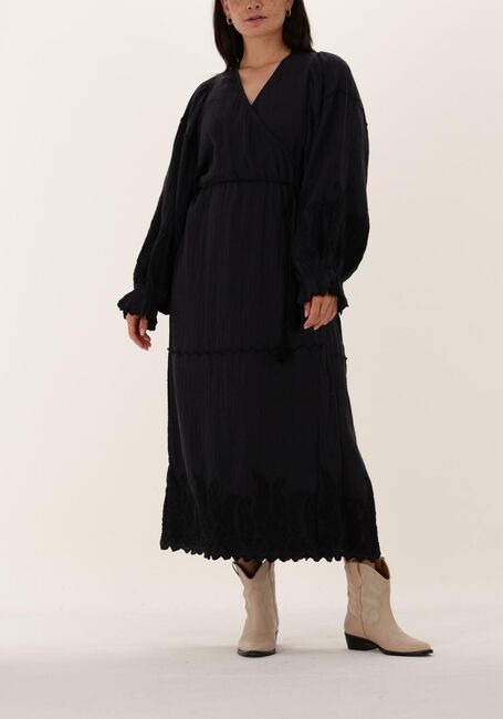 Grijze SISSEL EDELBO Midi jurk TAMMY COTTON DRESS - large