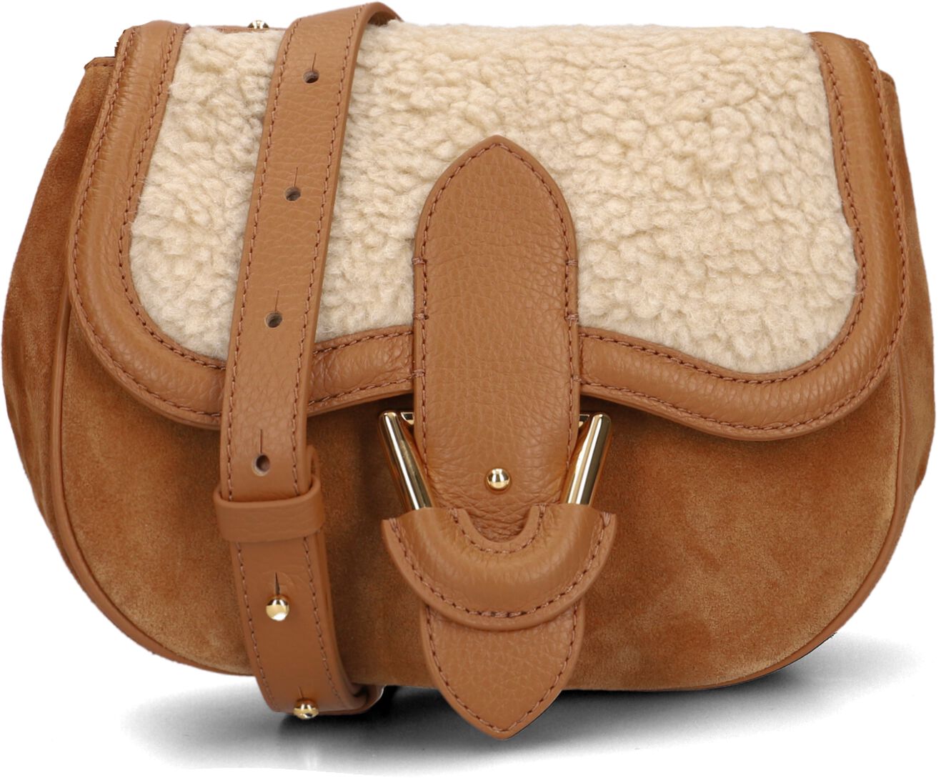 Coccinelle Schoudertas
Dames Blake Eco Shea, Materiaal: Suède, Kleur: Cognac