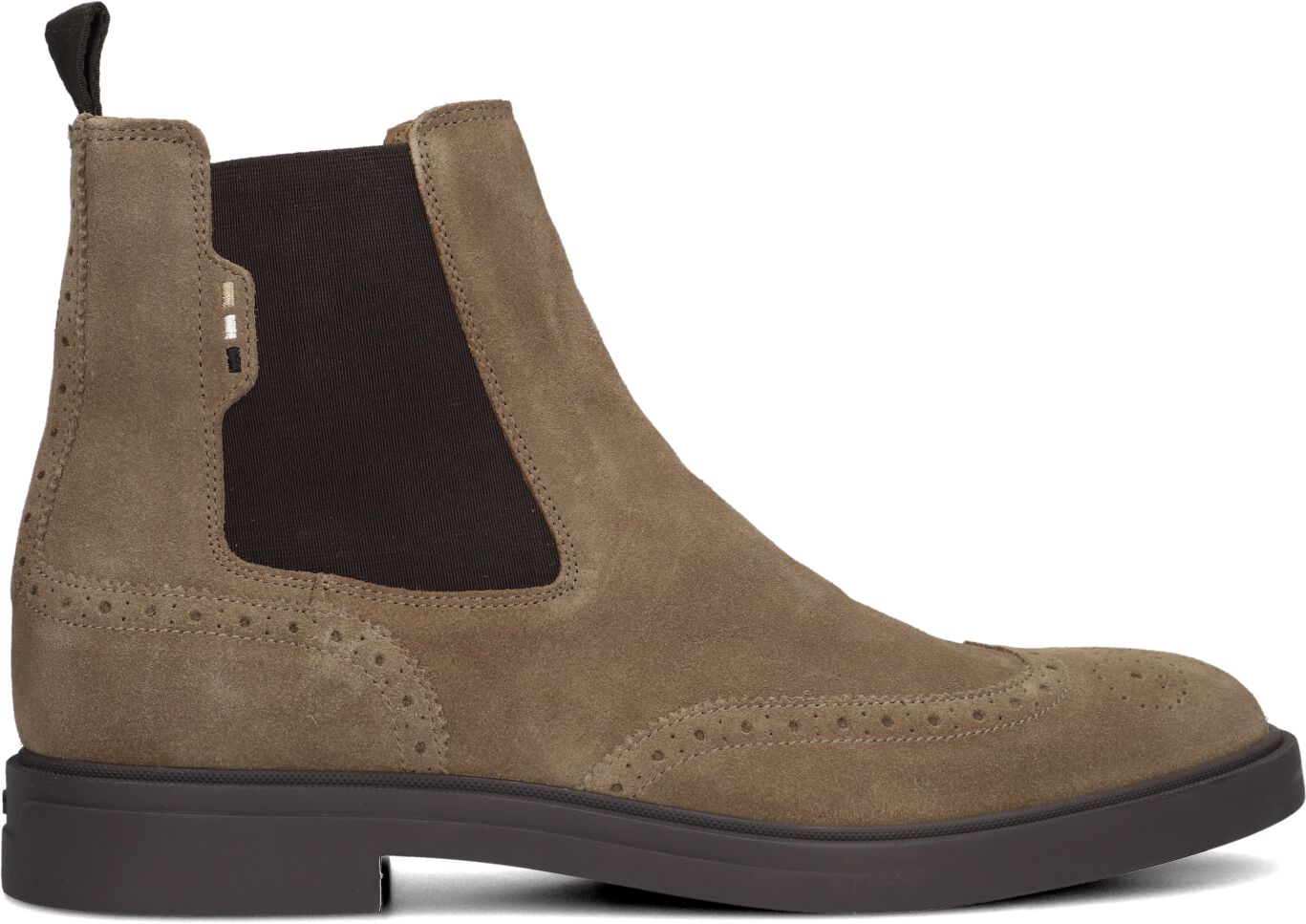 Boss Chelsea Boots Heren Calev_cheb, Maat: 41, Materiaal: Suède, Kleur: Beige