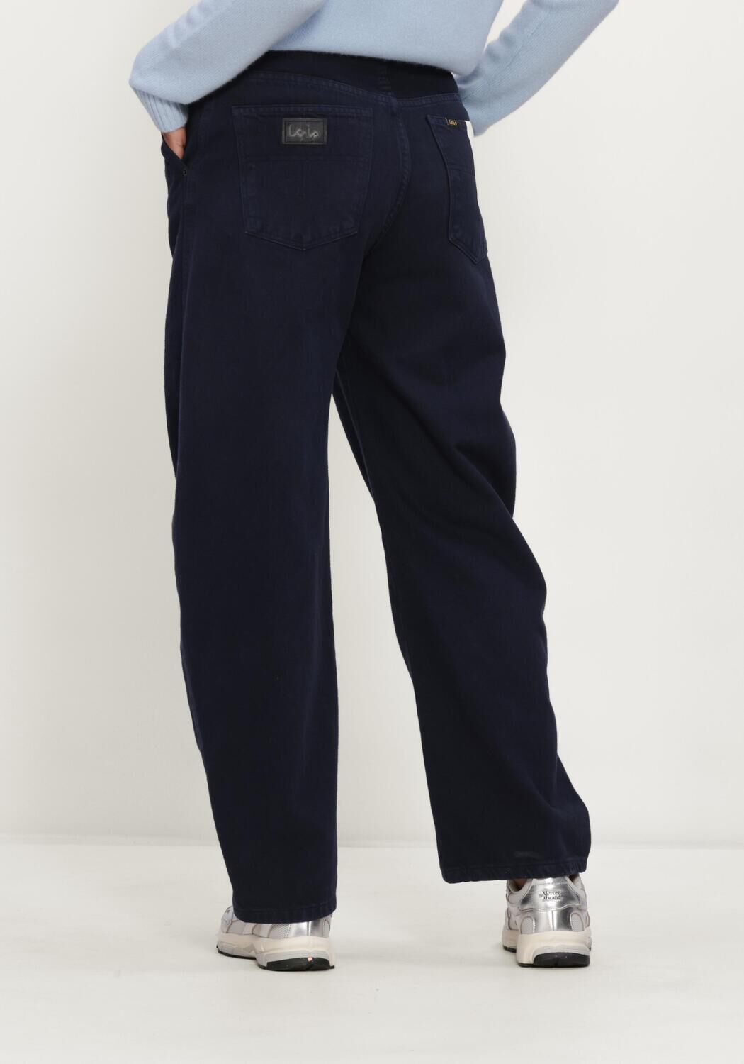 Donkerblauwe LOIS JEANS Wijde broek DALI CHINO - large
