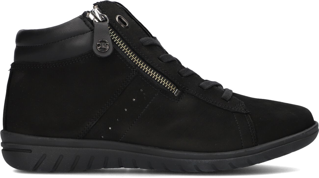 Hartjes Hoge Sneakers Dames 172.0836, Maat: 39,5, Materiaal: Nubuck, Kleur: Zwart
