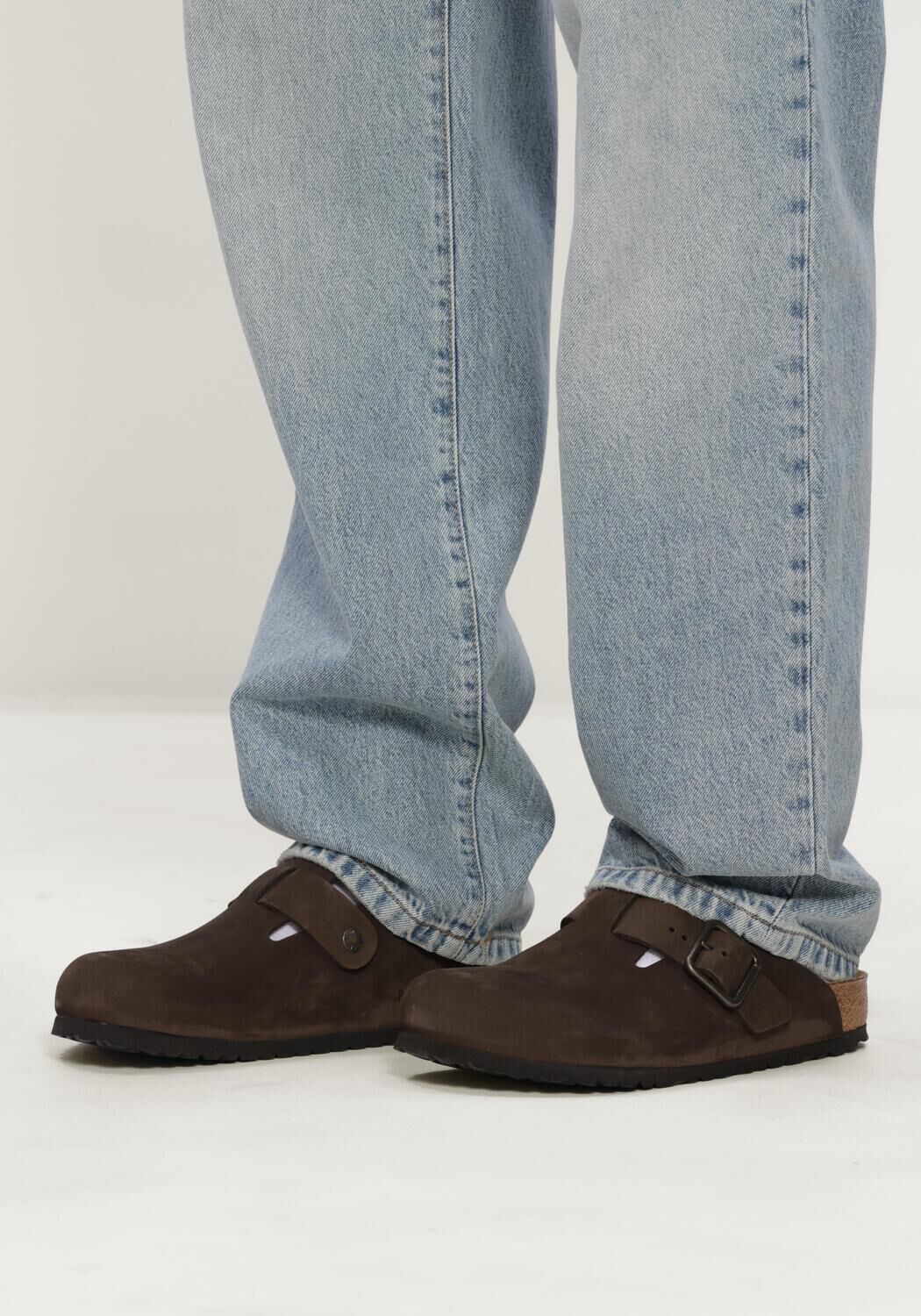 Bruine BIRKENSTOCK Instappers BOSTON WIRE BUCKLE - large