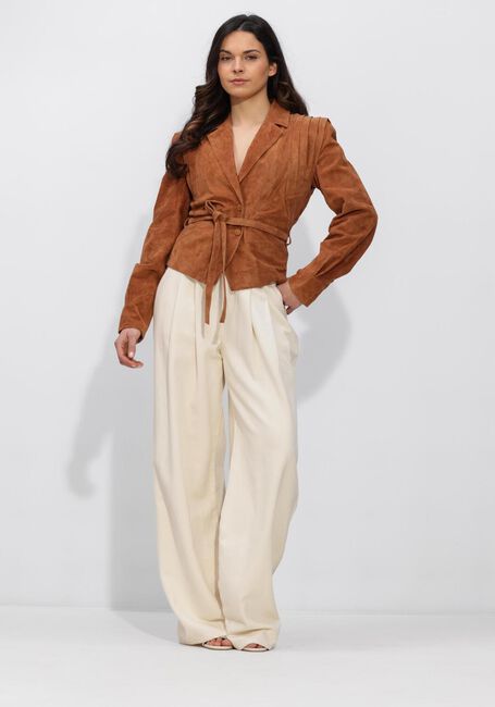 Cognac IBANA Leren jas JOYCE SUEDE - large