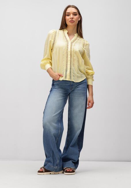 Butter yellow CO'COUTURE Blouses KESI LACE V-SHIRT - large