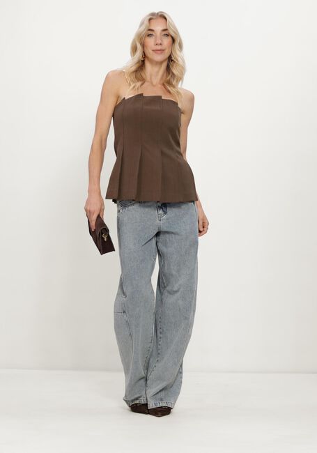 Bruine GESTUZ Top GZSTACY PLEAT CORSAGE - large