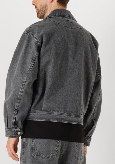 Donkergrijze FILLING PIECES Spijkerjas DENIM JACK WASHED - large