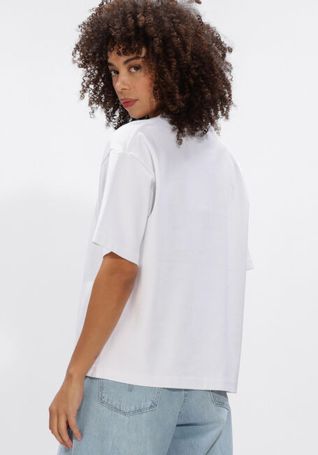 Witte OLAF HUSSEIN T-shirt WMN RETRO LOGO BOXY THEE - large
