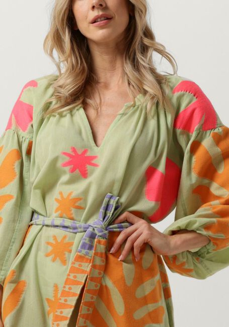 Groene NEMA Midi jurk N046 - large