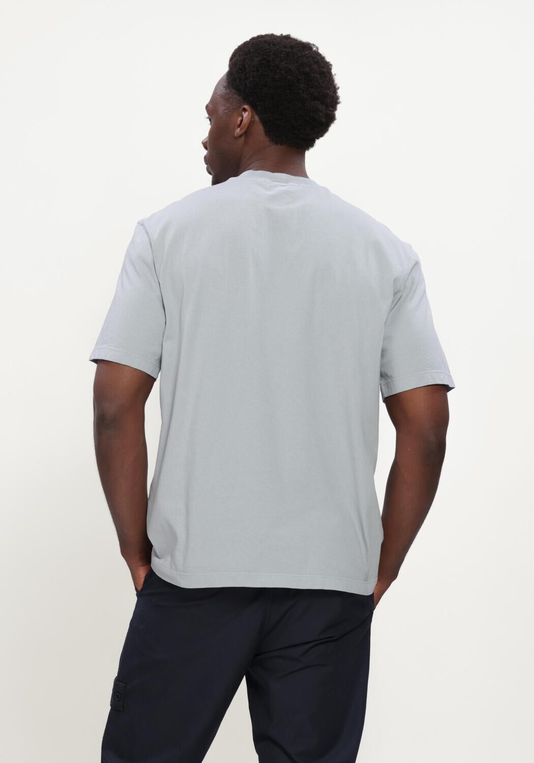 Lichtgrijze STONE ISLAND Polo SS T-SHIRT S0500 - large