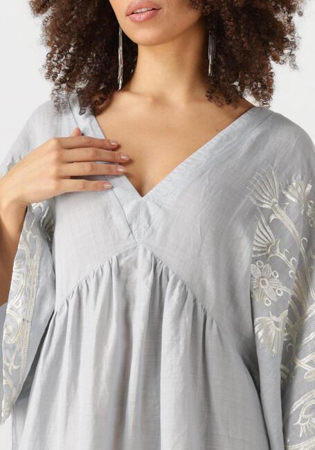 Lichtgrijze GREEK ARCHAIC KORI Maxi jurk 430582 - large
