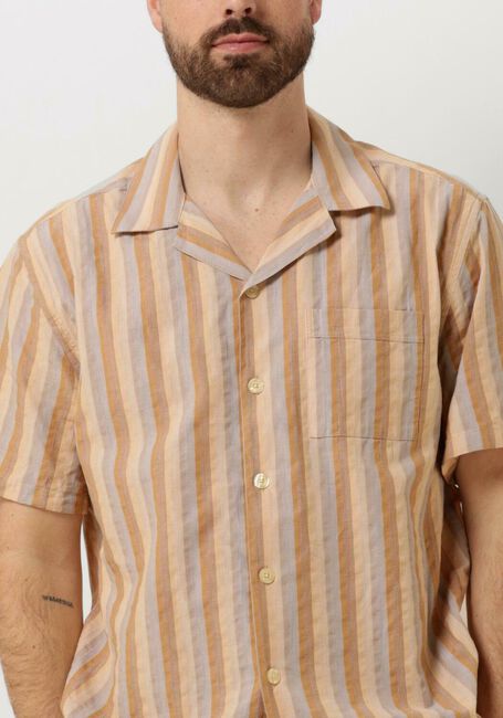 Bruine FORÉT Casual overhemd OTTER SEERSUCKER SS SHIRT - large