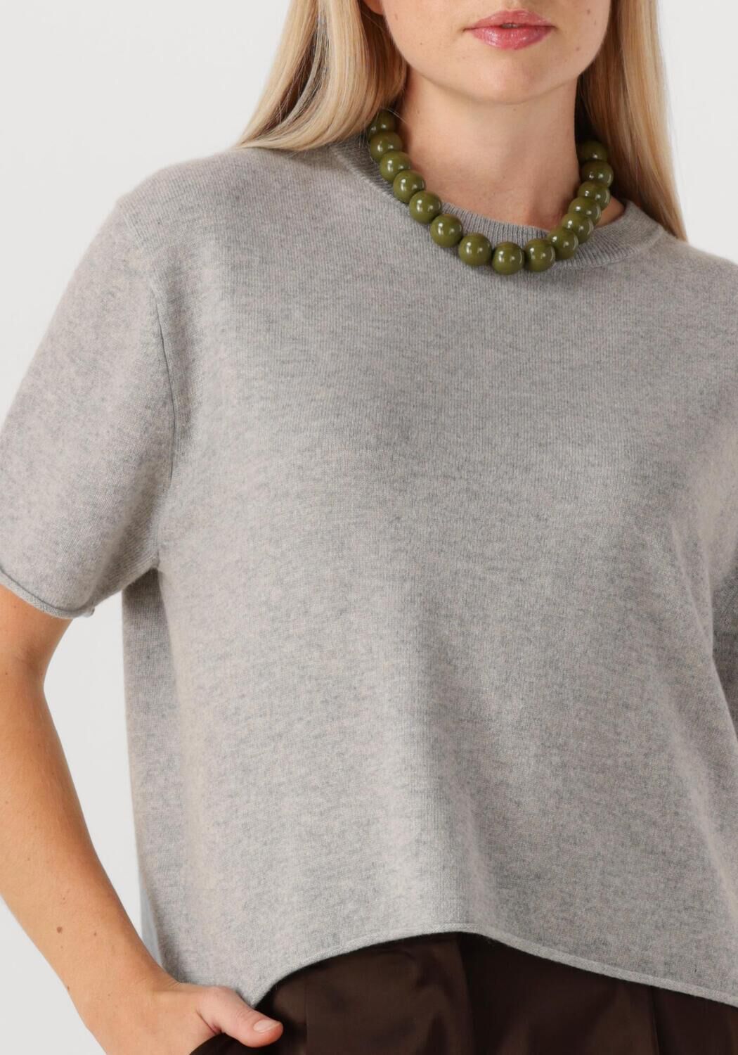 Lichtgrijze LISA YANG Top CILA T-SHIRT - large