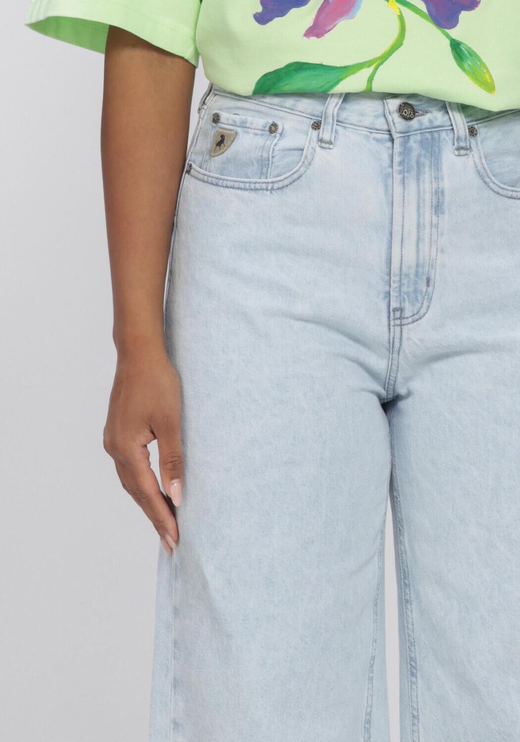 Lichtblauwe LOIS JEANS Wijde broek SKATER LOOSE Z - large