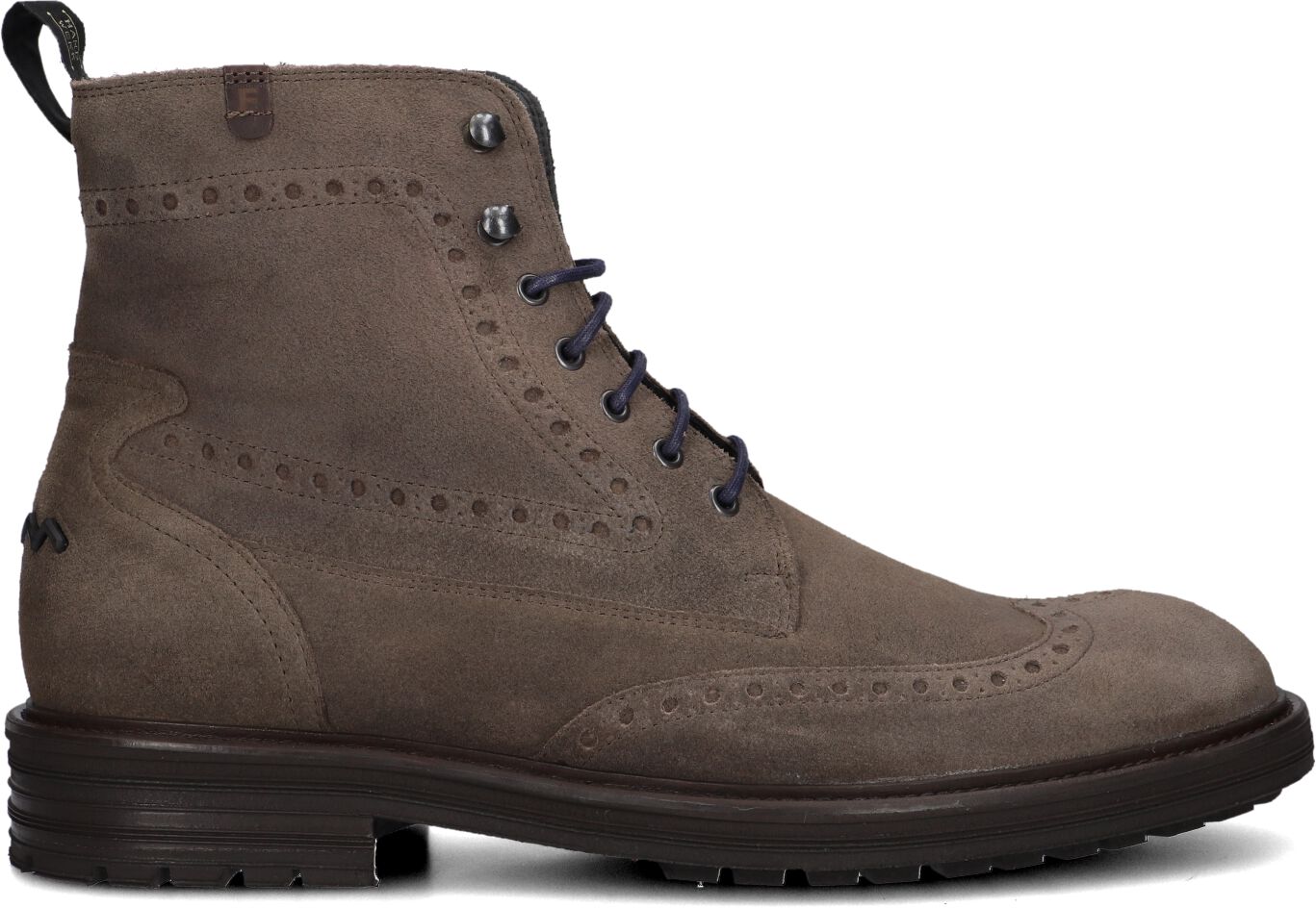 Floris van Bommel Veterboots Heren Sfm-80042, Maat: 42, Materiaal: Suède, Kleur: Taupe