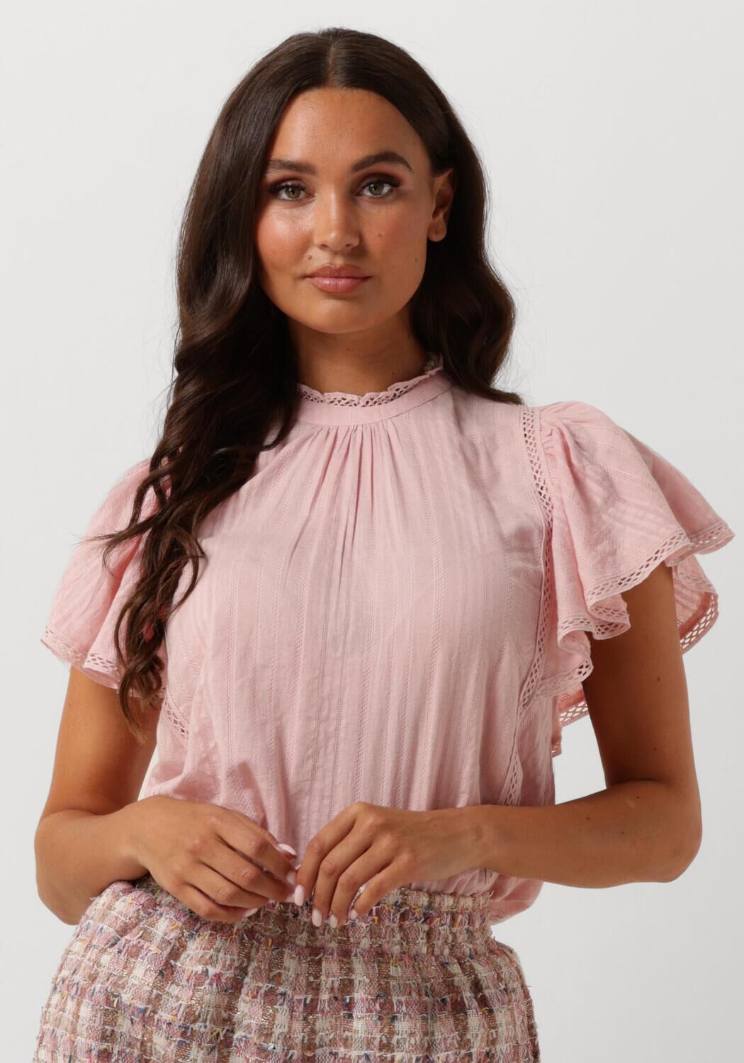 Amaya Amsterdam Blouse Dames Sam, Maat: M, Kleur: Lichtroze