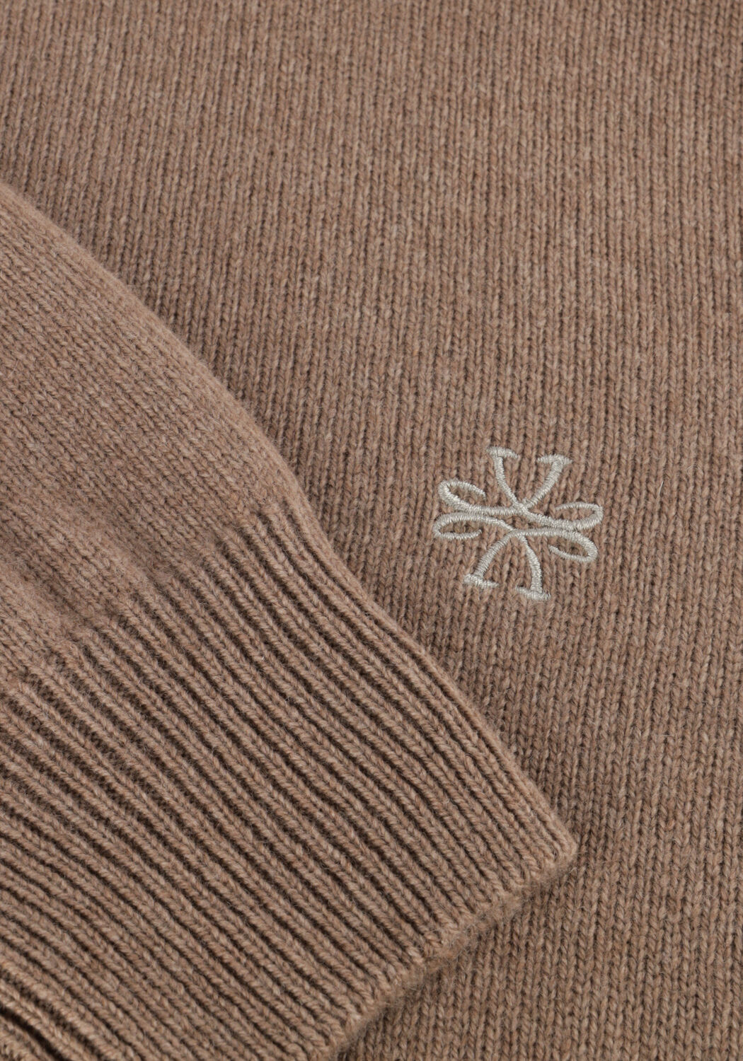 Camel JACOB COHEN Trui GIROCOLLO LANA CASHMERE - large