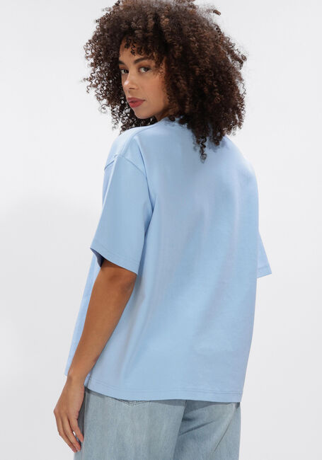 Lichtblauwe OLAF HUSSEIN T-shirt RETRO LOGO BOXY TEE - large