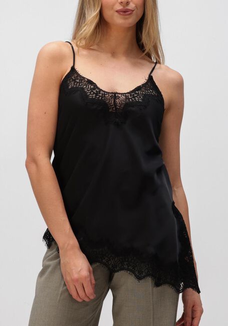 Zwarte HAUTE L'AMITI&Eacute; Tops & T-shirts NAOMI ASYM LINGERIE TOP - large